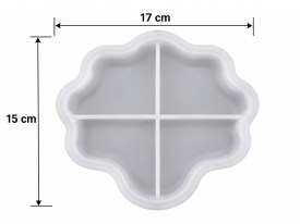 Molde silicona bandeja irregular bordes ondulados
